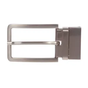 1 3/8 Inch (35 mm) Silver Reversible Clamp Belt Buckle