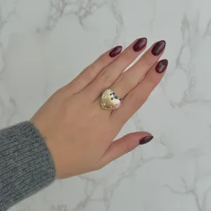 14K GOLD MULTICOLOR SAPPHIRE MADDY HEART RING