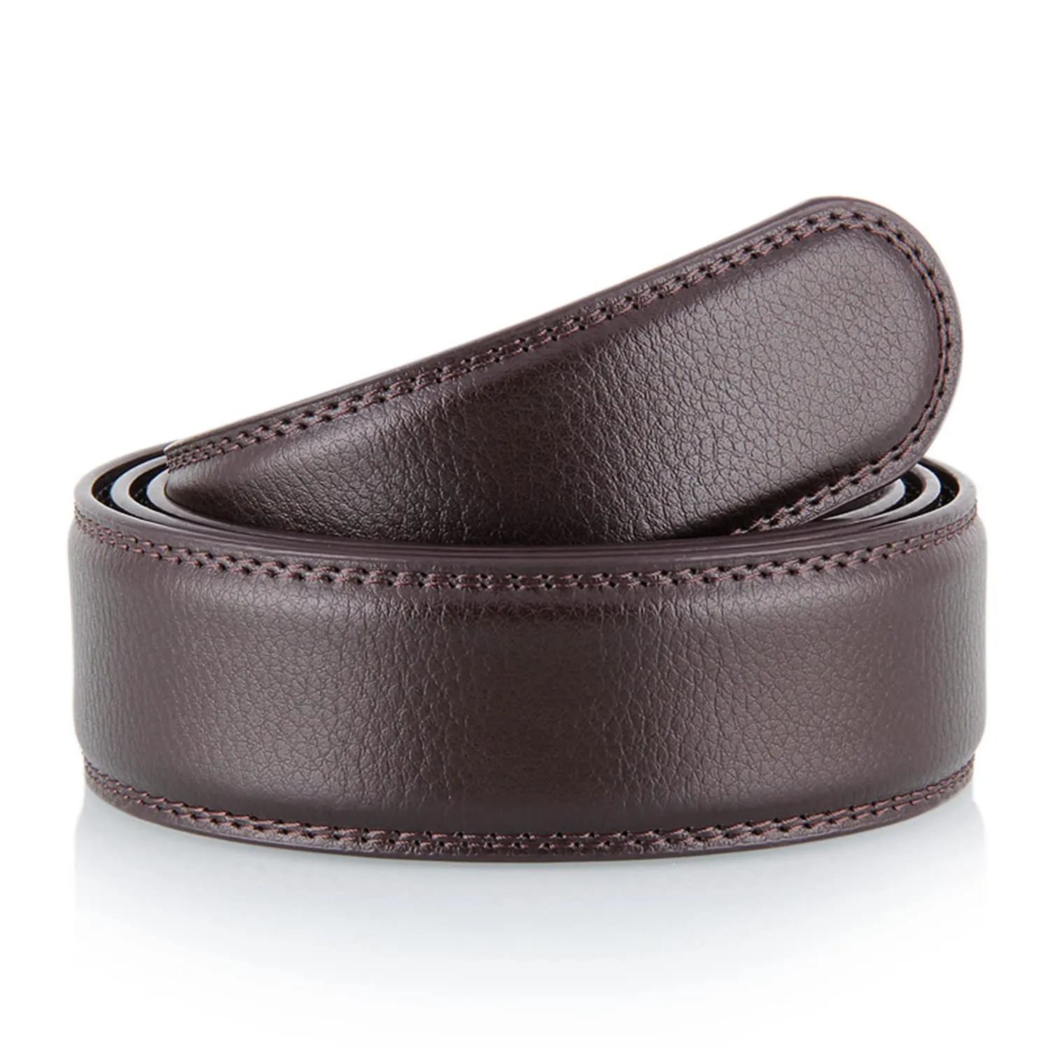 Aini Savoie 2 Pack Ratchet Belt for Men - Mens Belt Leather 1 3/8" for Casual Jeans - Fit 36" to 44" Waist Adjustable style 2