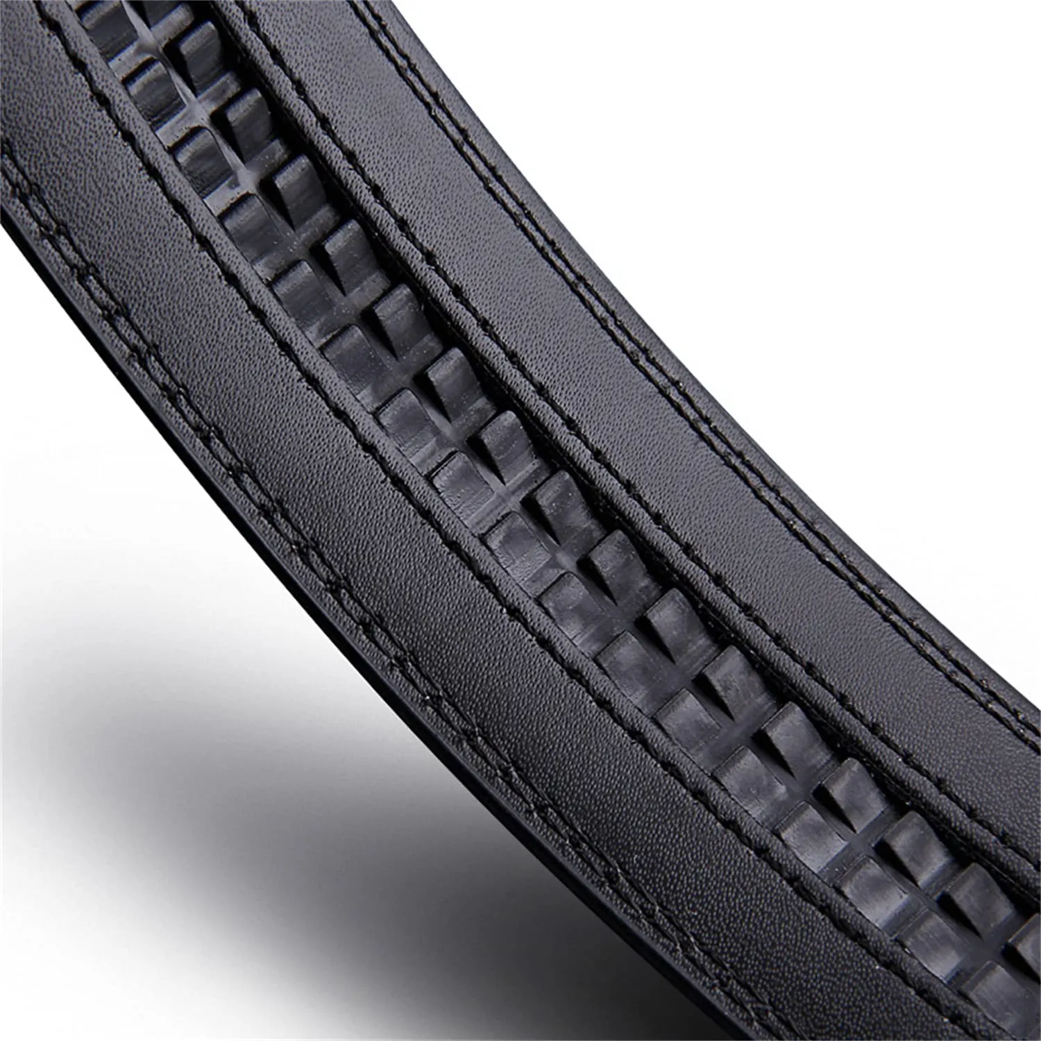 Aini Savoie 2 Pack Ratchet Belt for Men - Mens Belt Leather 1 3/8" for Casual Jeans - Fit 36" to 44" Waist Adjustable style 2