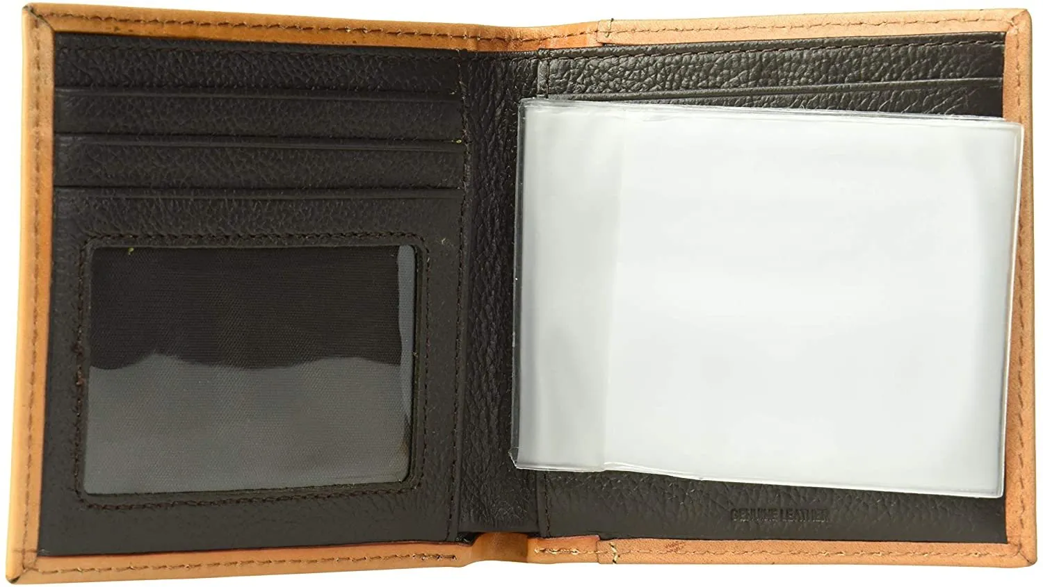 Ariat Floral and Canter Basket Bifold Wallet, tan