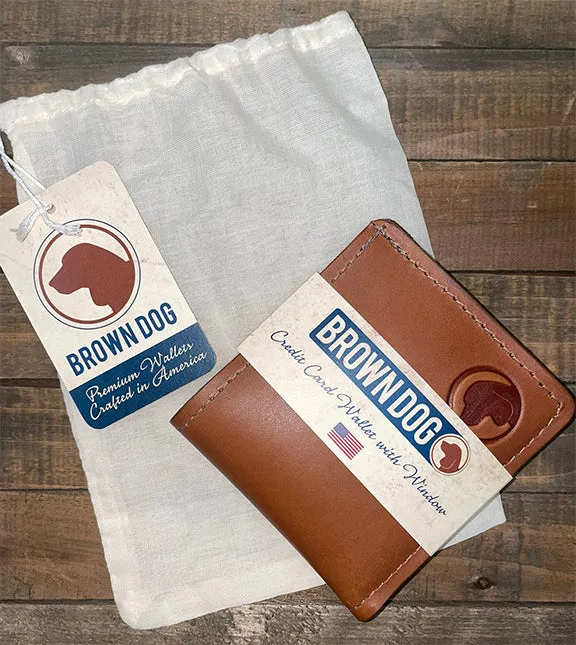 BD Leather Credit Card Wallet with Window