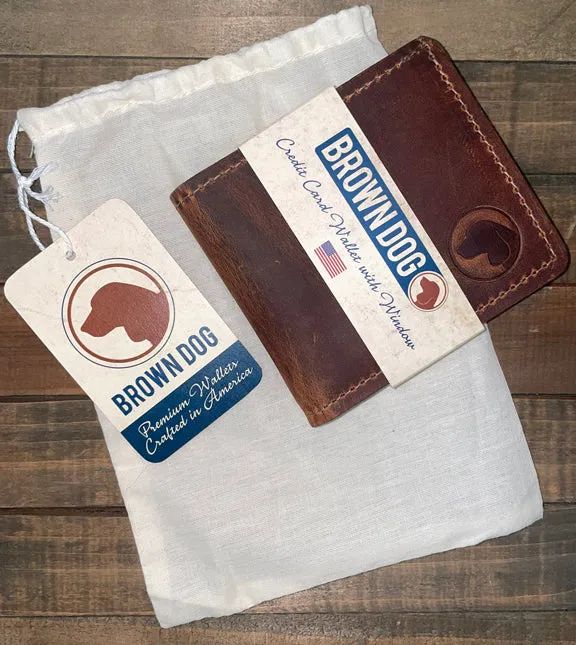 BD Leather Credit Card Wallet with Window