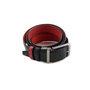 Black/Red Pebble Belt