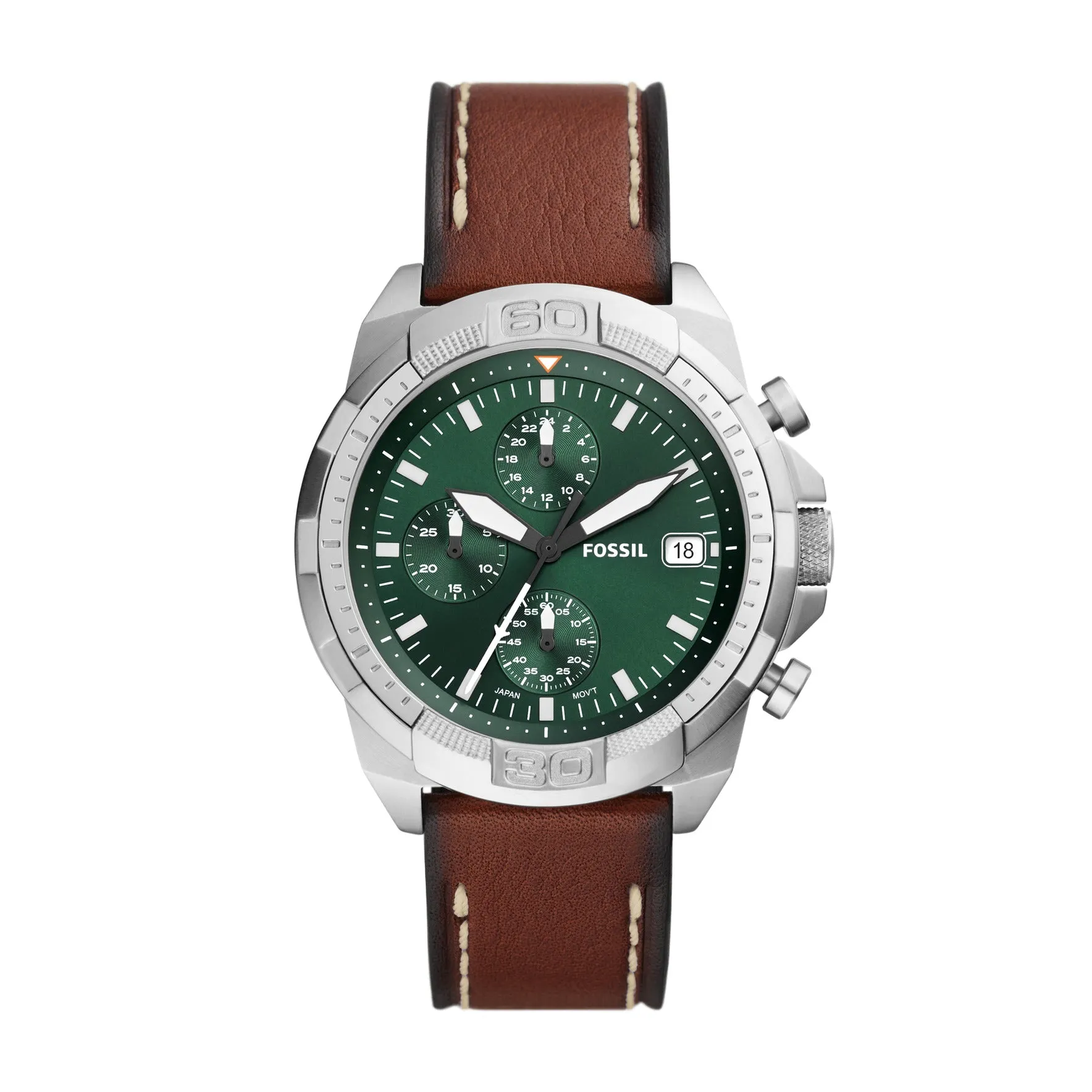 Bronson Chronograph Brown Leather Watch