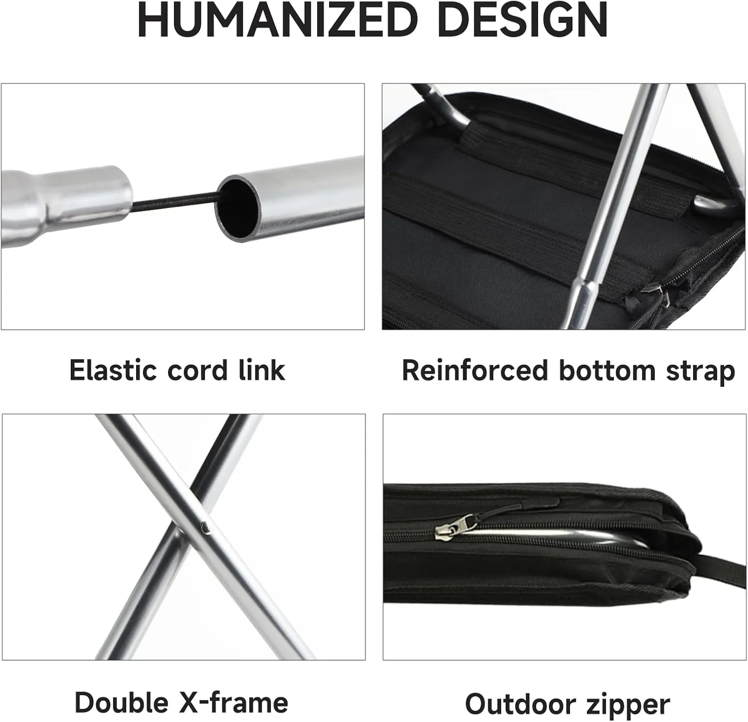 Camping StoolPortable Foldable Stool Adult Collapsible Chairs for Fishing Outdoor Hiking 300 LBS Load