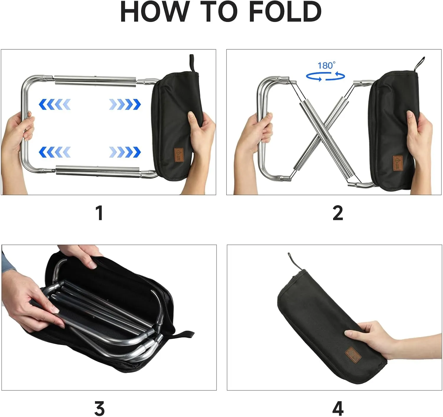 Camping StoolPortable Foldable Stool Adult Collapsible Chairs for Fishing Outdoor Hiking 300 LBS Load