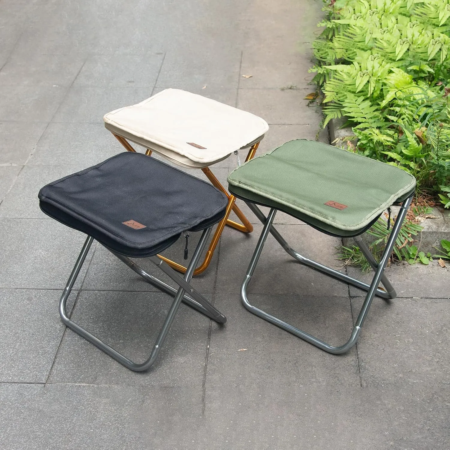 Camping StoolPortable Foldable Stool Adult Collapsible Chairs for Fishing Outdoor Hiking 300 LBS Load