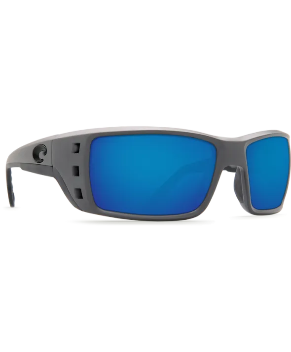 Costa Del Mar Permit Sunglasses - Matte Gray / Blue Mirror 580P