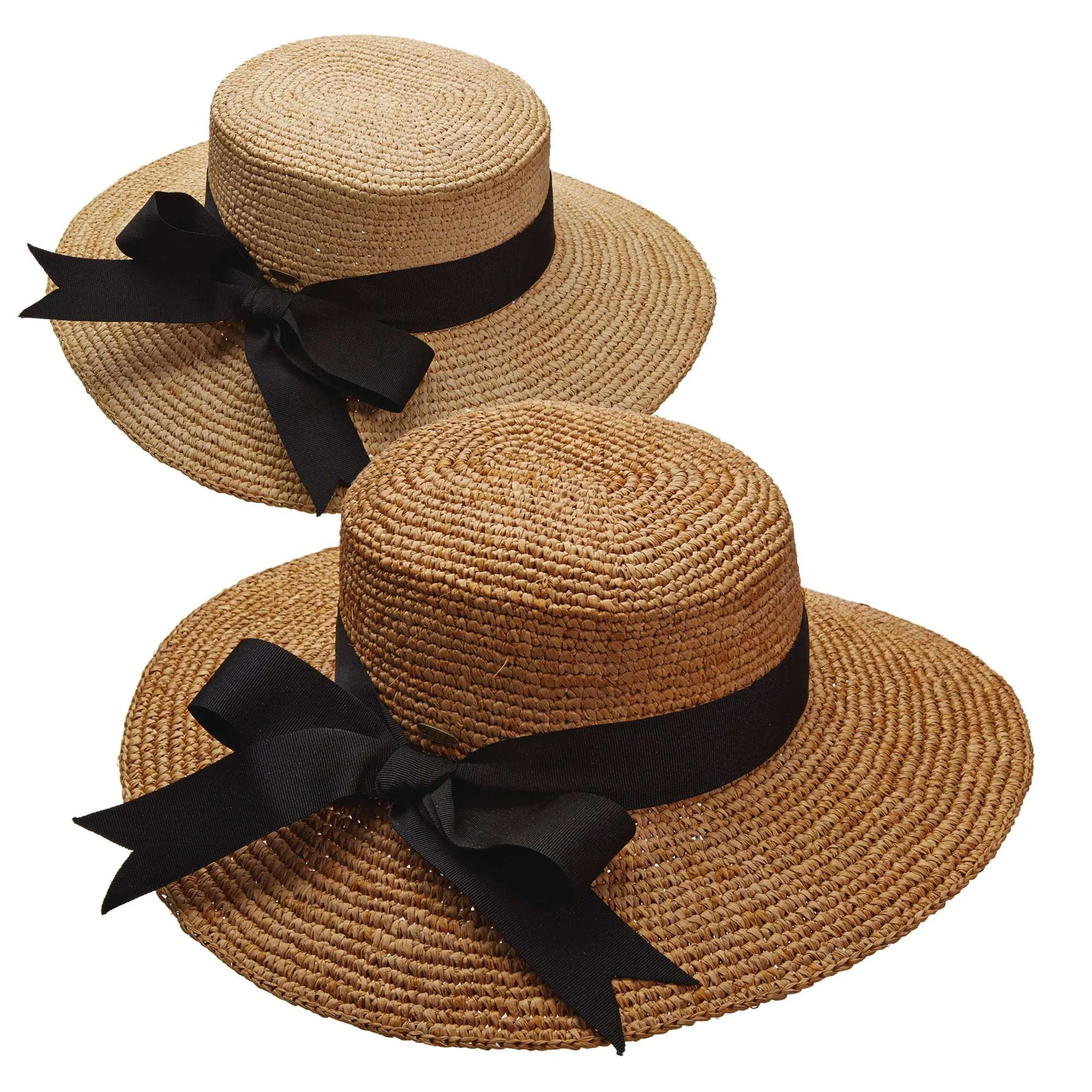 Crocheted Raffia Boater - Scala Collection Hats