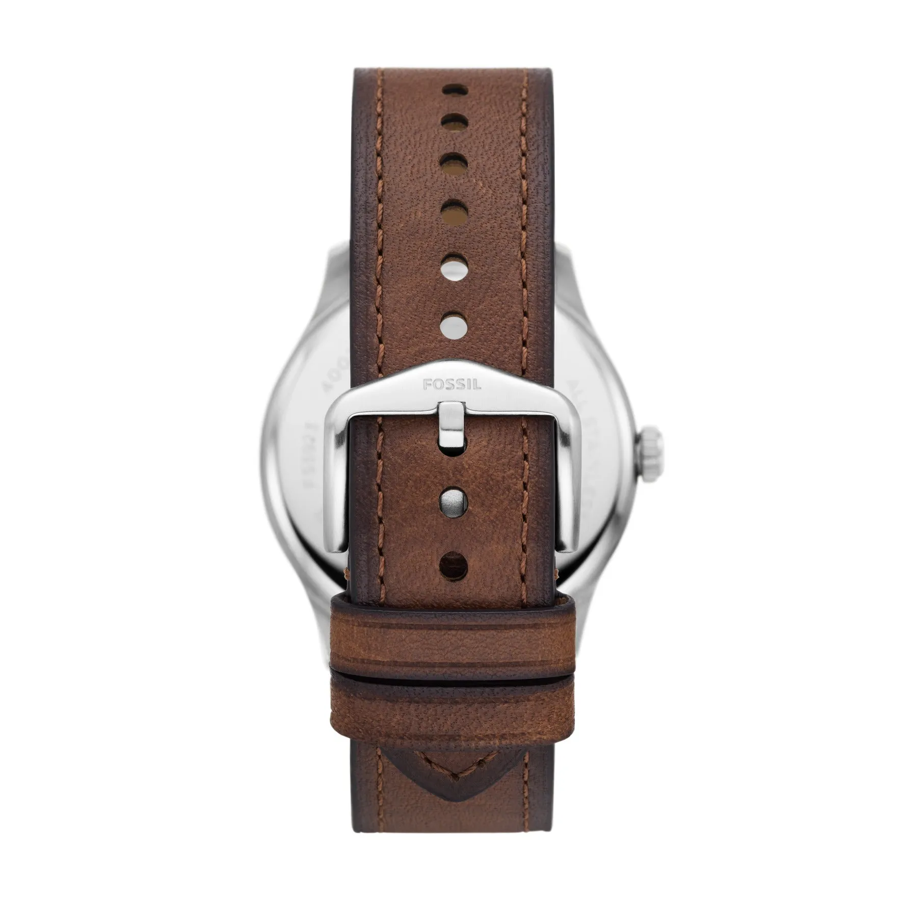Dayliner Three-Hand Medium Brown Leather Watch