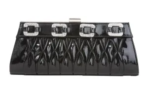 Diamond Smoking Trimmed Evening Clutch Bag