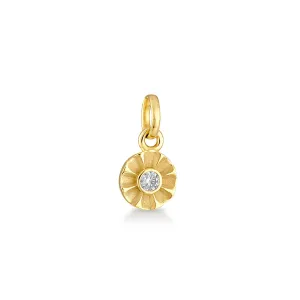 Fluted Edge Diamond Charm