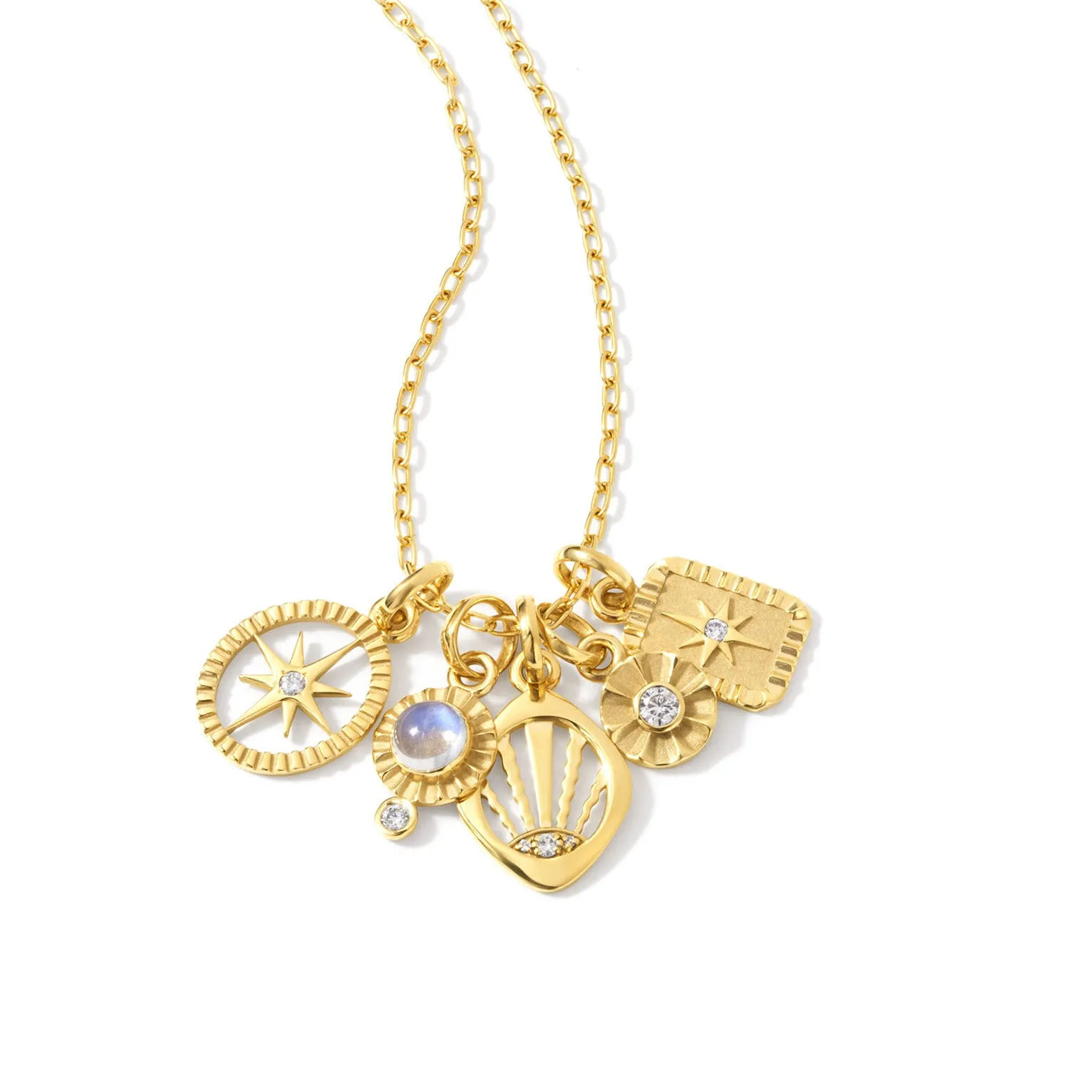 Fluted Edge Diamond Charm