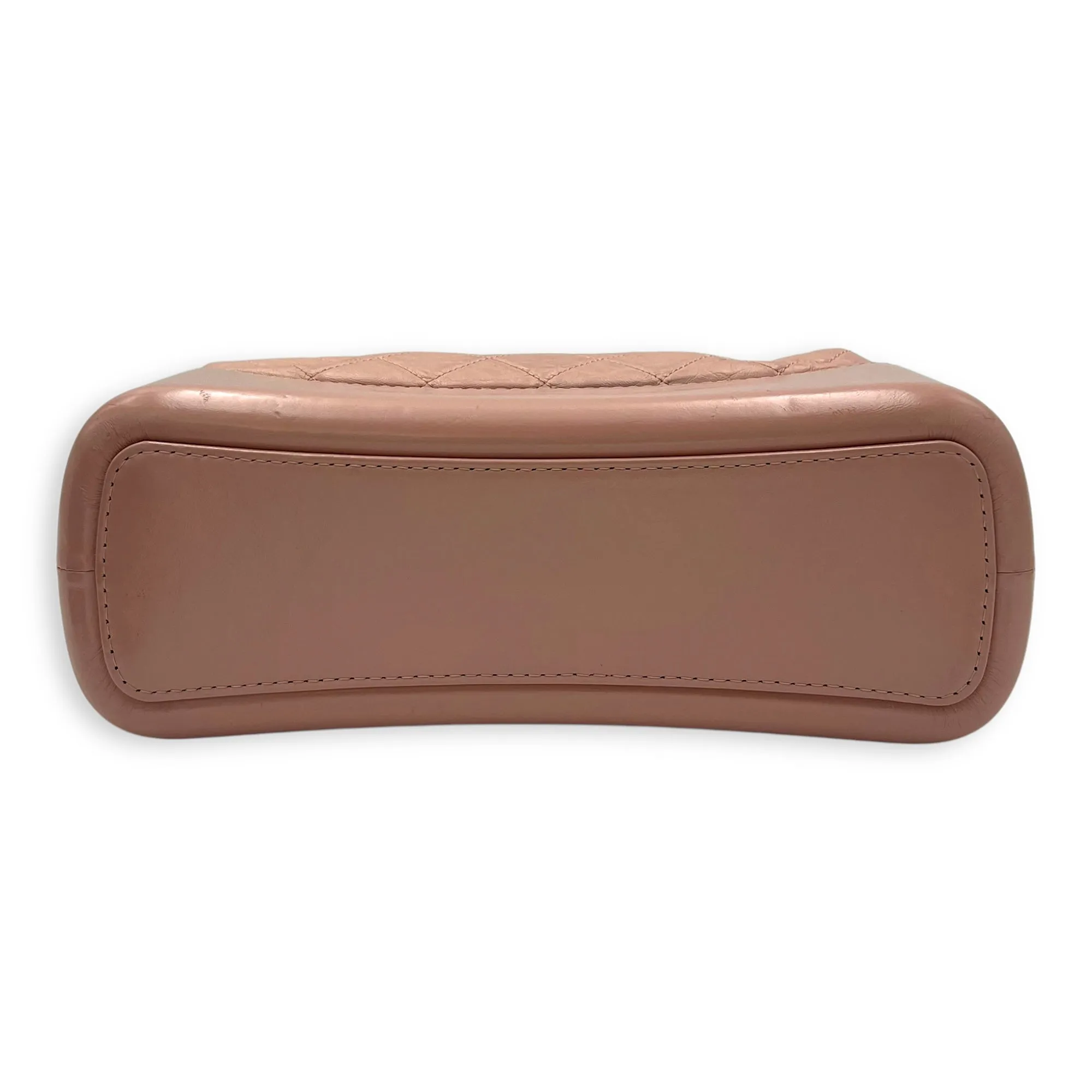 Gabrielle Crossbody Bag Medium Pink in Calfskin, Gold hardware