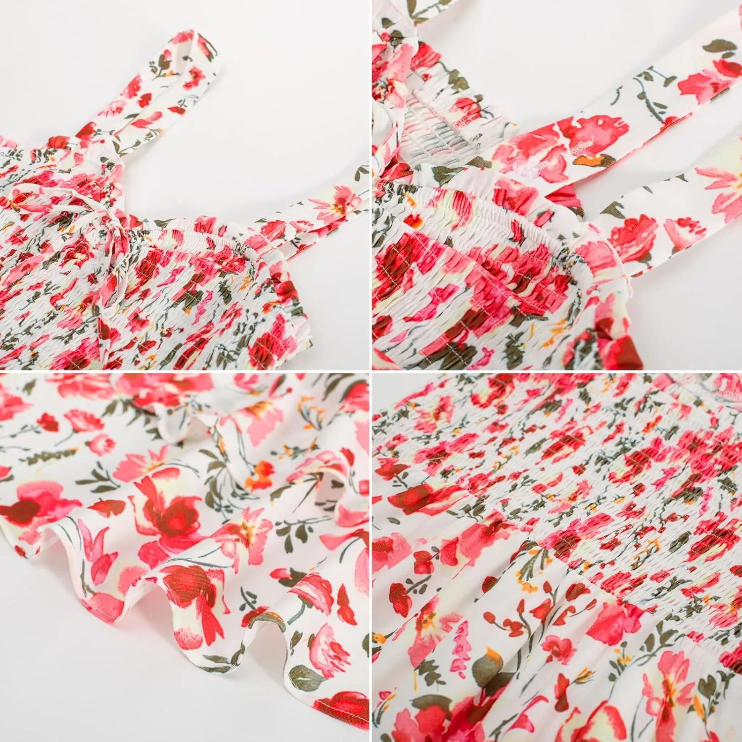 GRACE KARIN Women's 2025 Summer Floral Boho Dress Square Neck Strapped Swing A Line Sundress Beach Long Maxi Outfits