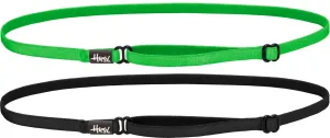 Hipsy Women's Elastic & Adjustable No Slip Running Headband Multi Pack (Black & Green Elastic 2pk)