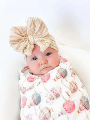 In Awe Couture Vanilla Cookie Ruffled Headband