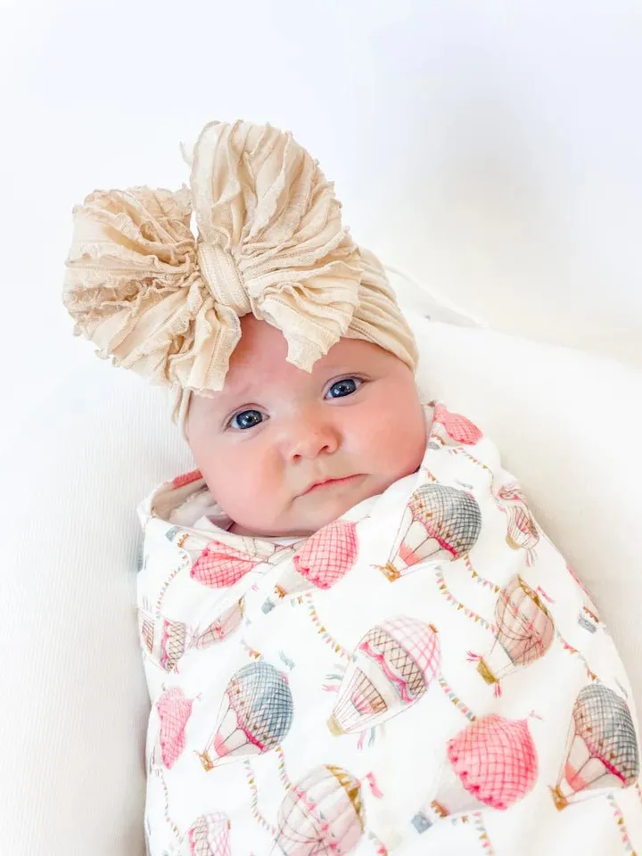In Awe Couture Vanilla Cookie Ruffled Headband