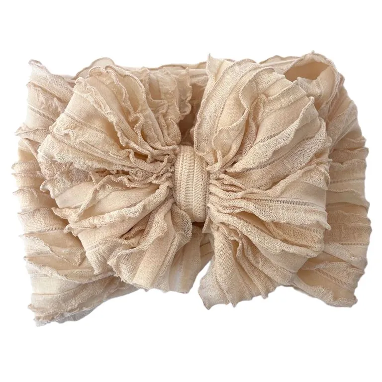 In Awe Couture Vanilla Cookie Ruffled Headband