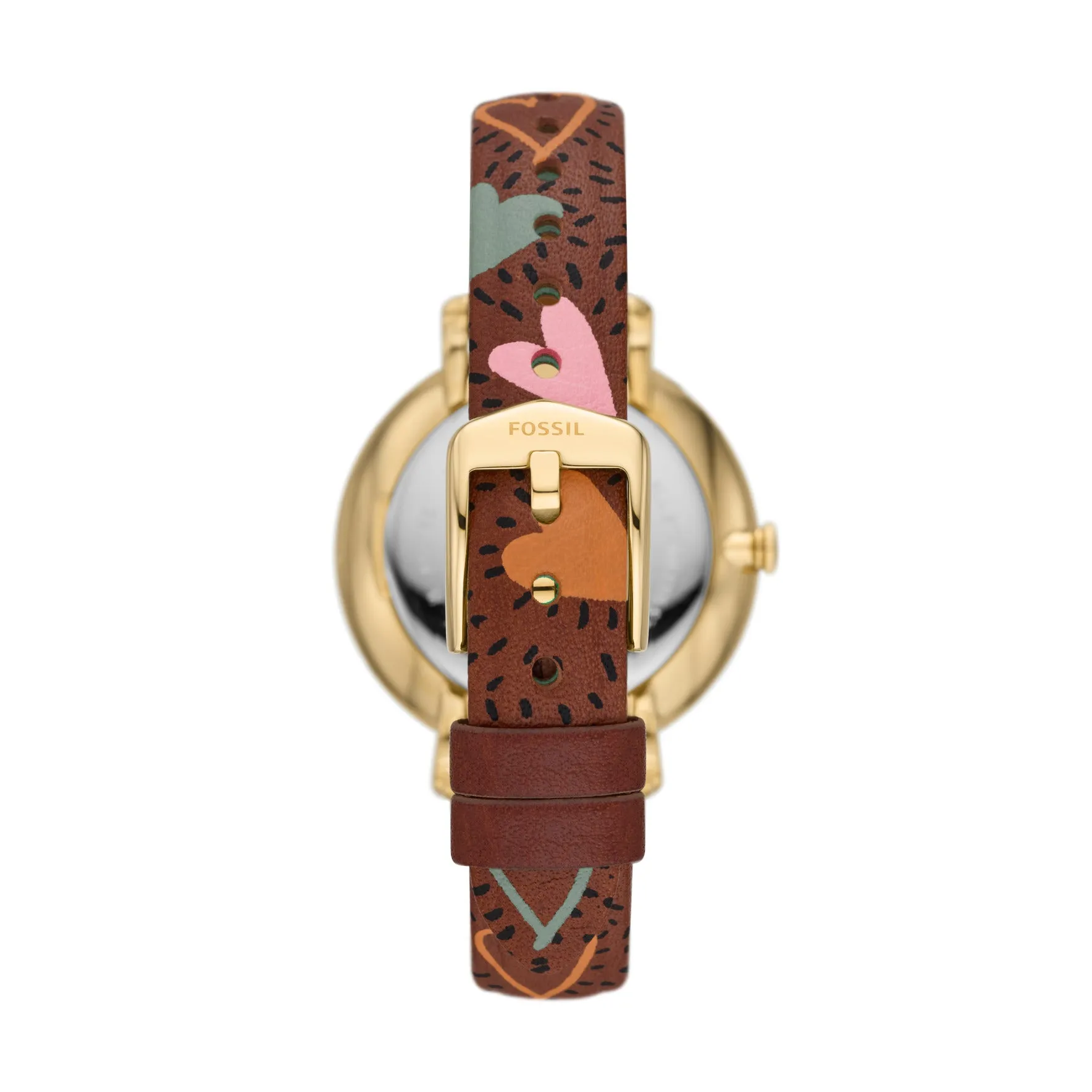 Jacqueline Three-Hand Date Brown Eco Leather Watch