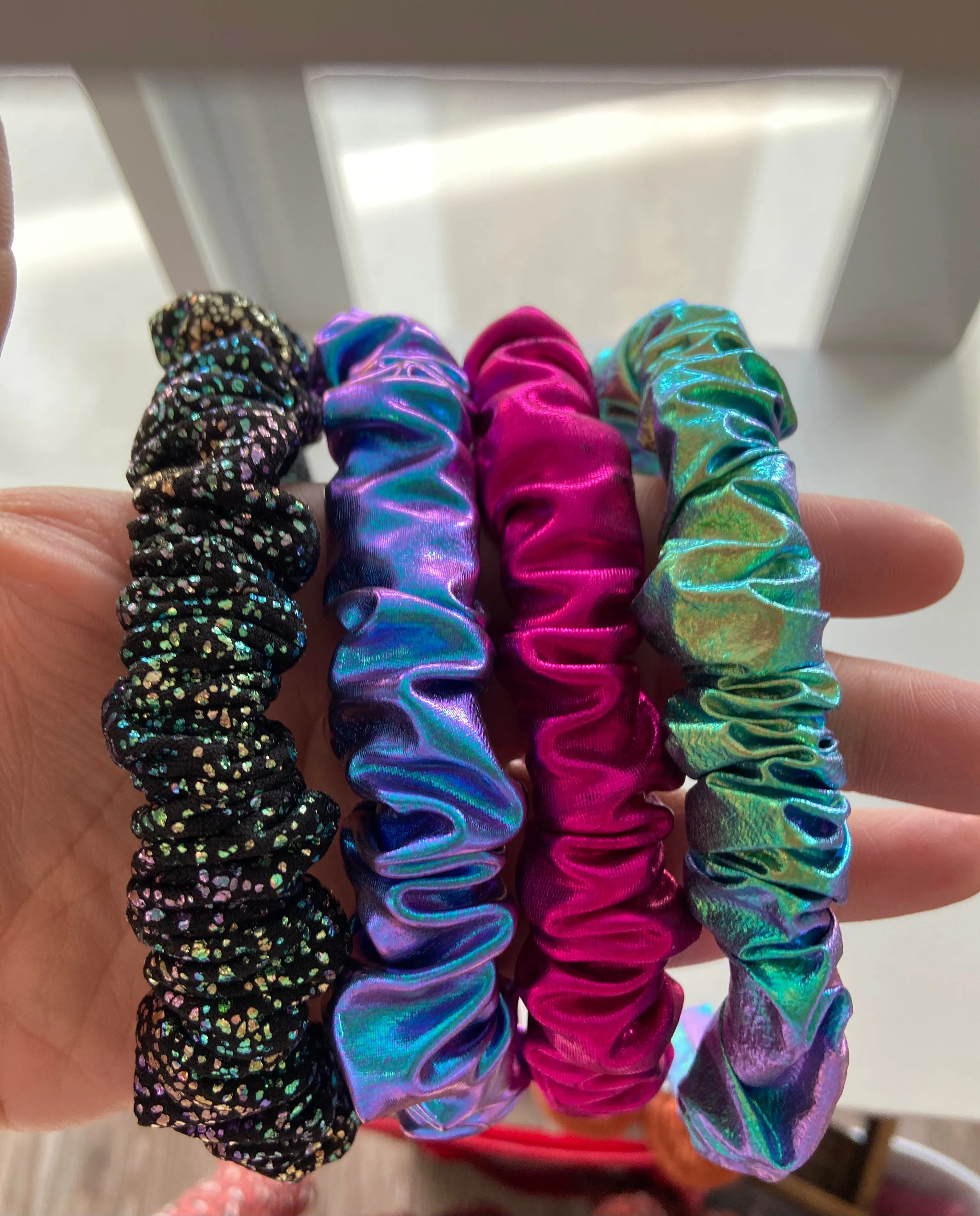 Little Lopers Ruched Headband: Metallic Hot Pink