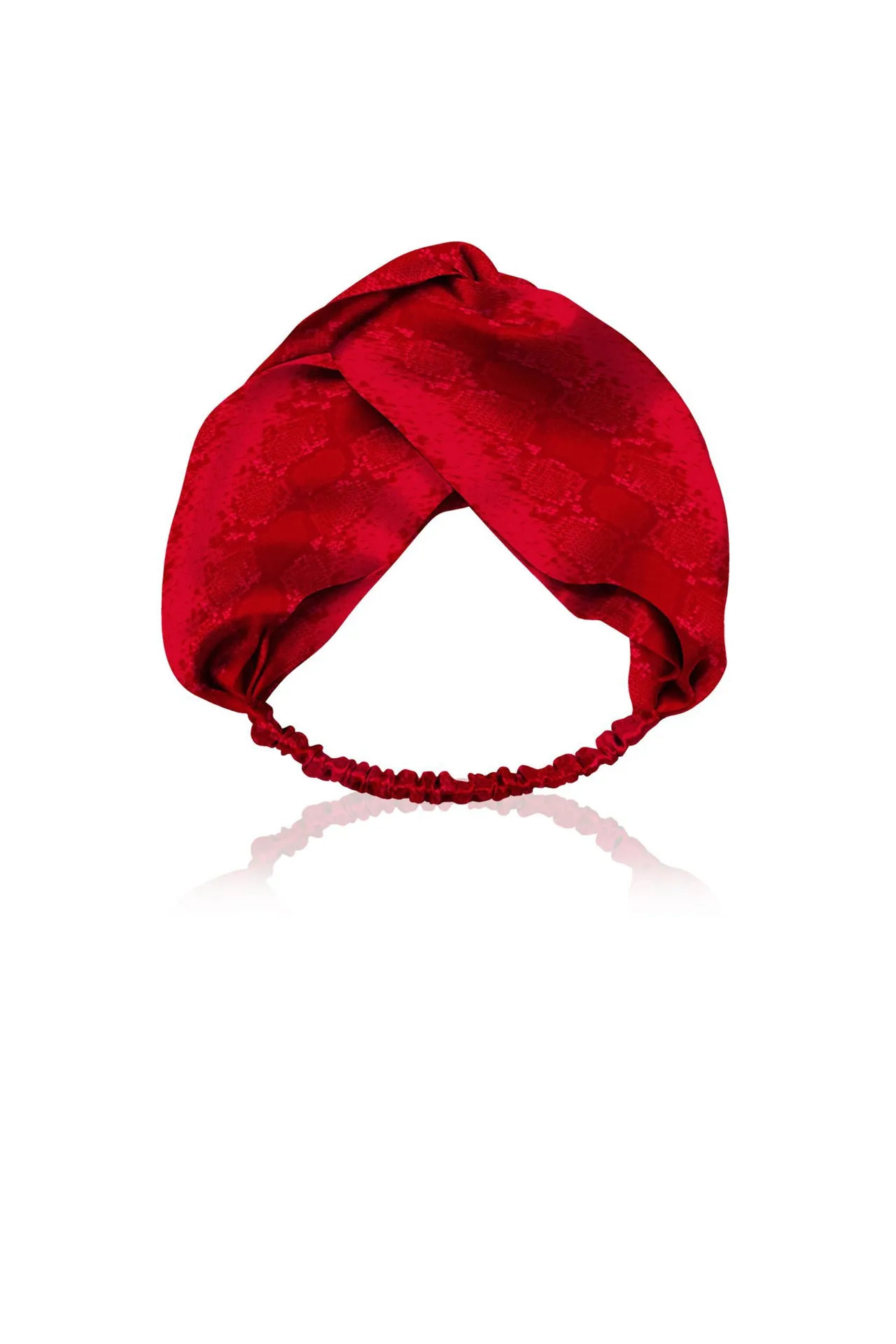 Made with Cupro  Vegan Silk headband in Blood Stone