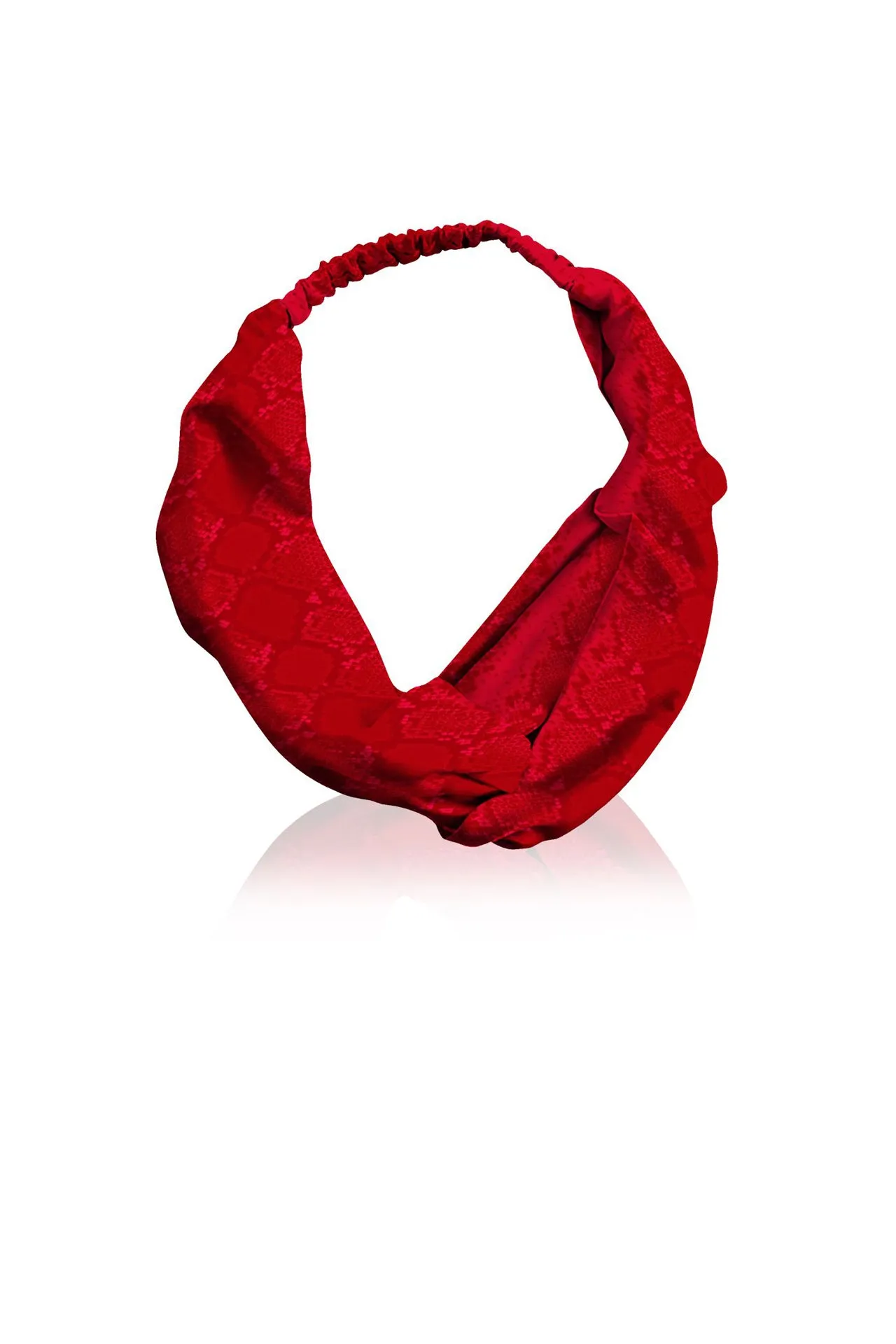Made with Cupro  Vegan Silk headband in Blood Stone