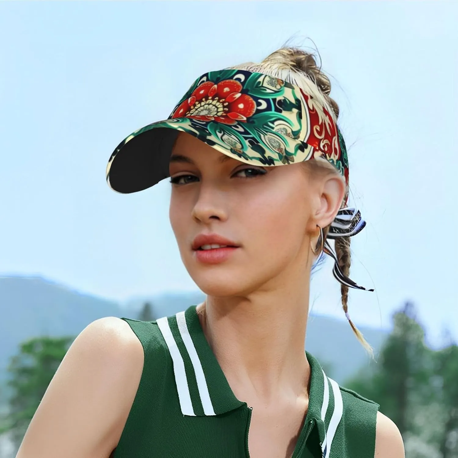 Marble Sports Sun Visor for Women Men, Adjustable Sun Hat Cap Tennis Visor for Beach Pool Golf Outdoor Travel