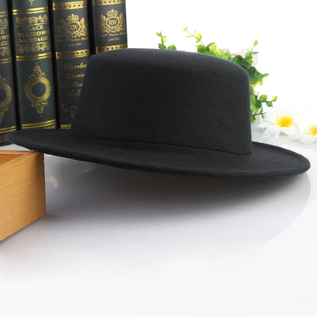 Men Bowler Hat Unisex-Adult's Derby Flat Brim Hat