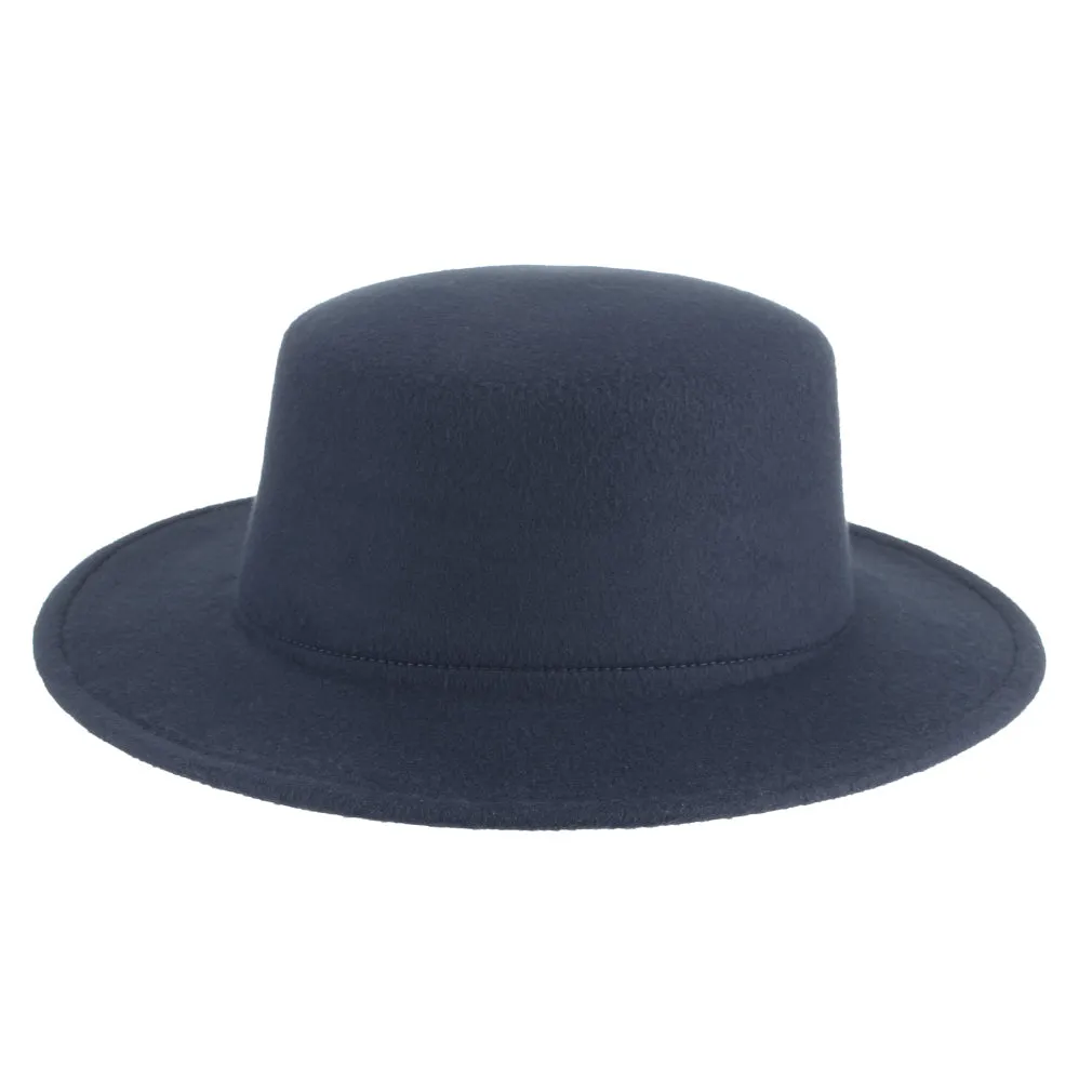 Men Bowler Hat Unisex-Adult's Derby Flat Brim Hat