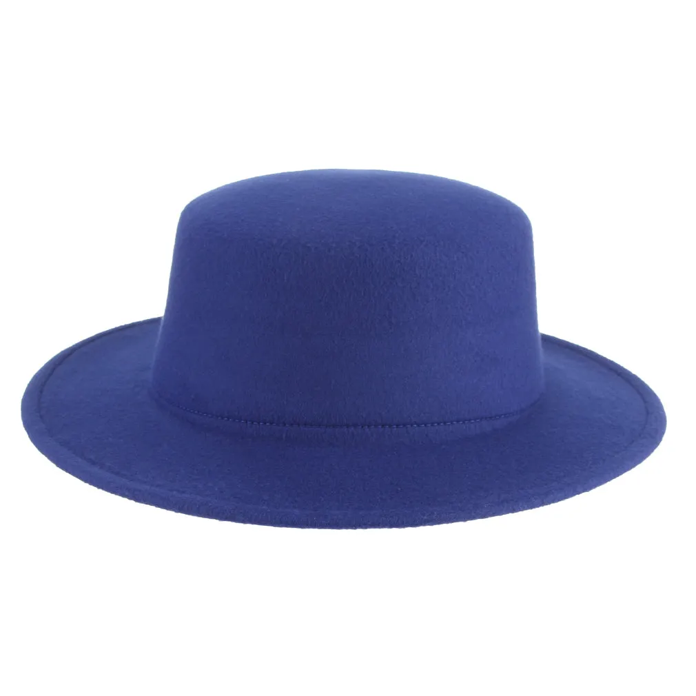 Men Bowler Hat Unisex-Adult's Derby Flat Brim Hat