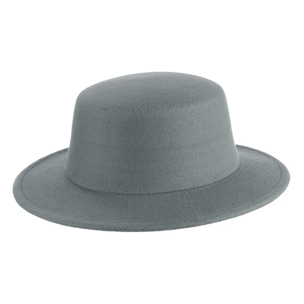 Men Bowler Hat Unisex-Adult's Derby Flat Brim Hat