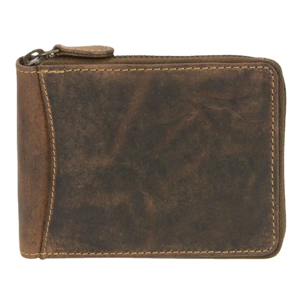 Men Genuine Leather 8 Card Slots Holder Bifold Short Retro Driver License Wallets Money Clip Coin Purse