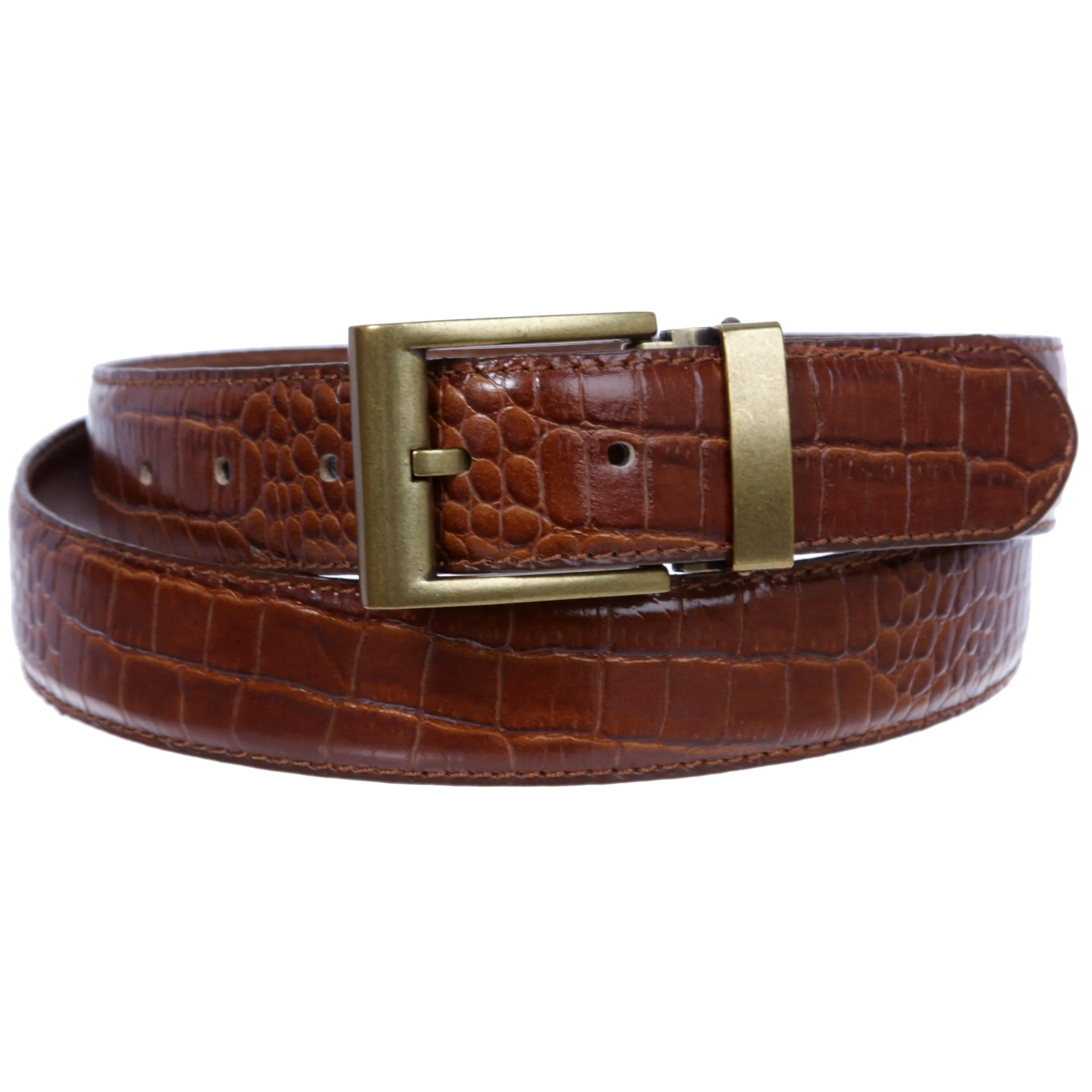 Men's Clamp on Buckle 1 1/4" (34 mm) Reversible Leather Belt