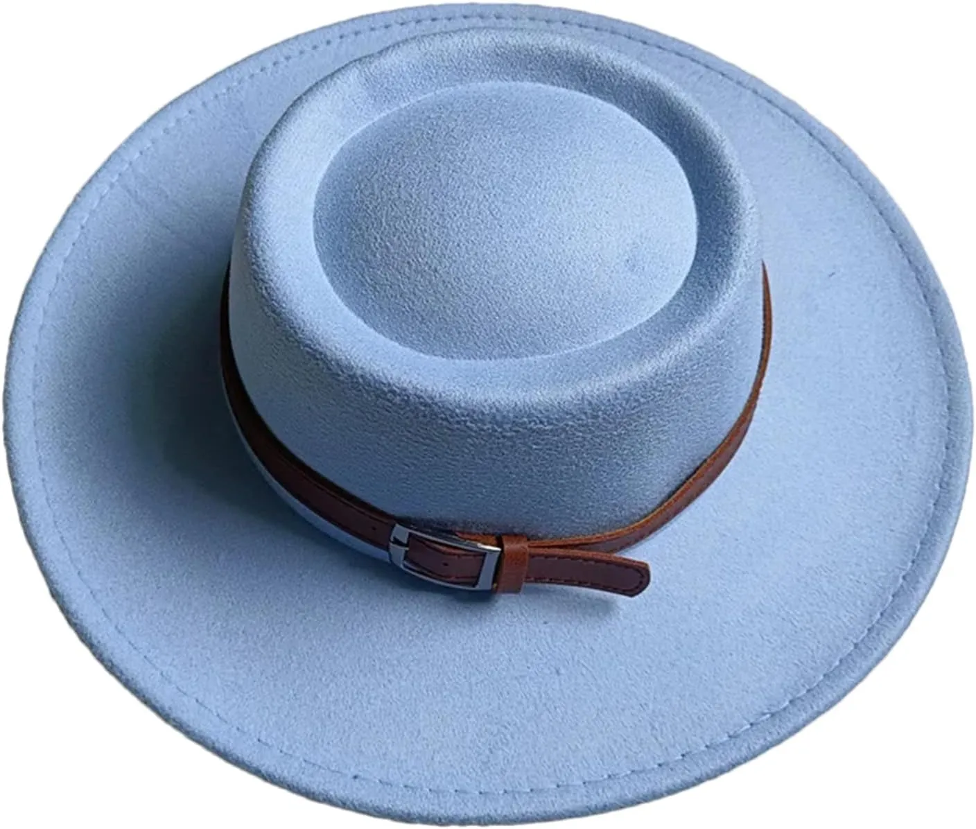 Men's Classic Wide Brim Fedora Hats for Women Men Casual Party Wendding Panama Jazz Hat with Decorative Belt