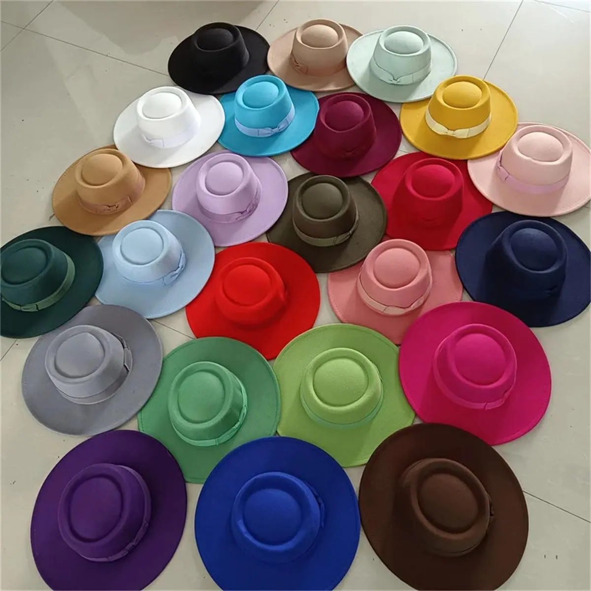 Men's Classic Wide Brim Fedora Hats for Women Men Casual Party Wendding Panama Jazz Hat with Decorative Belt