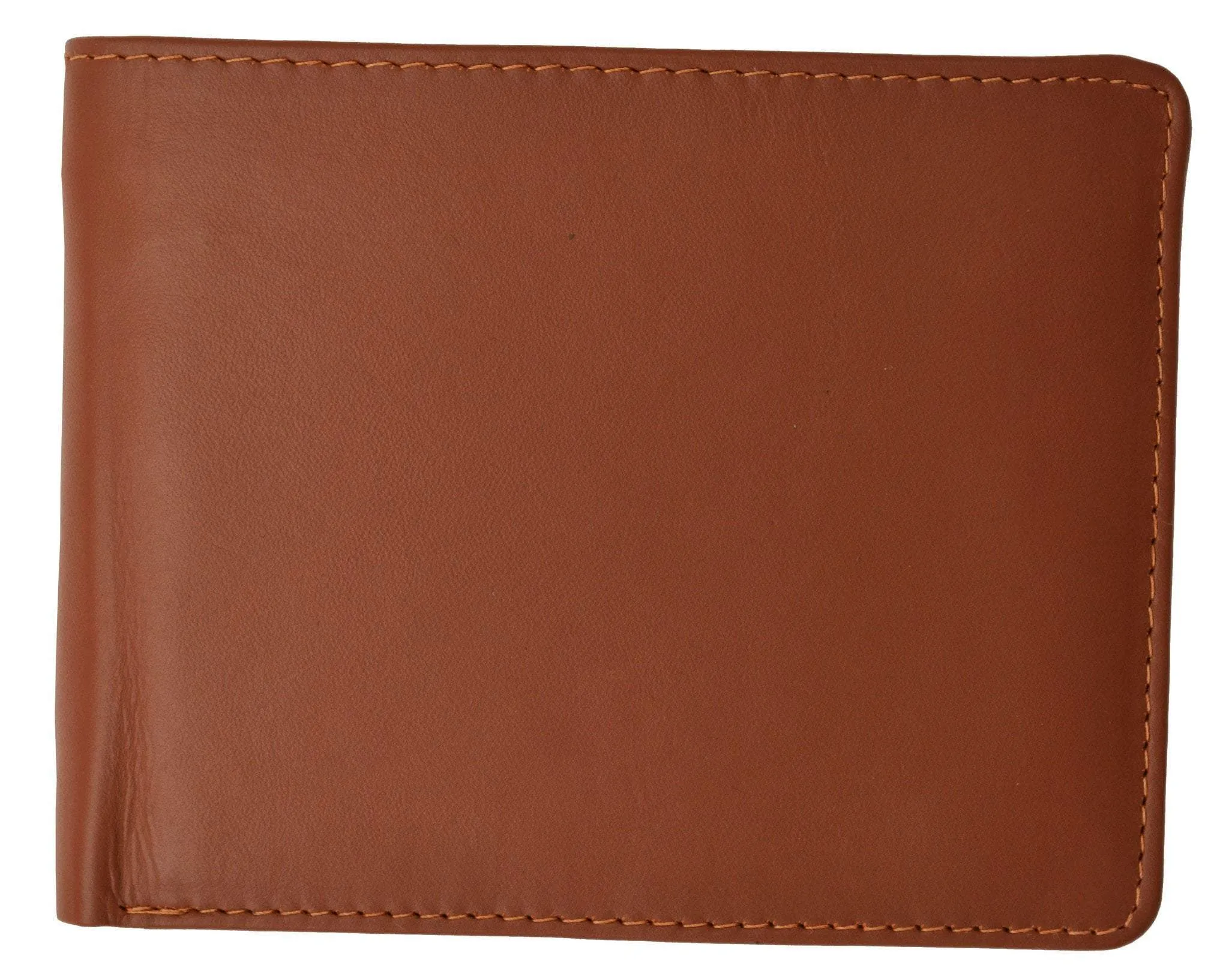 Moga Handmade Genuine Leather Mens Bifold Wallet with Coin Pouch 91013