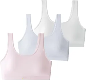 Phennie's Girls Sports Bra Training Bras Wireless Light Padded Bralette