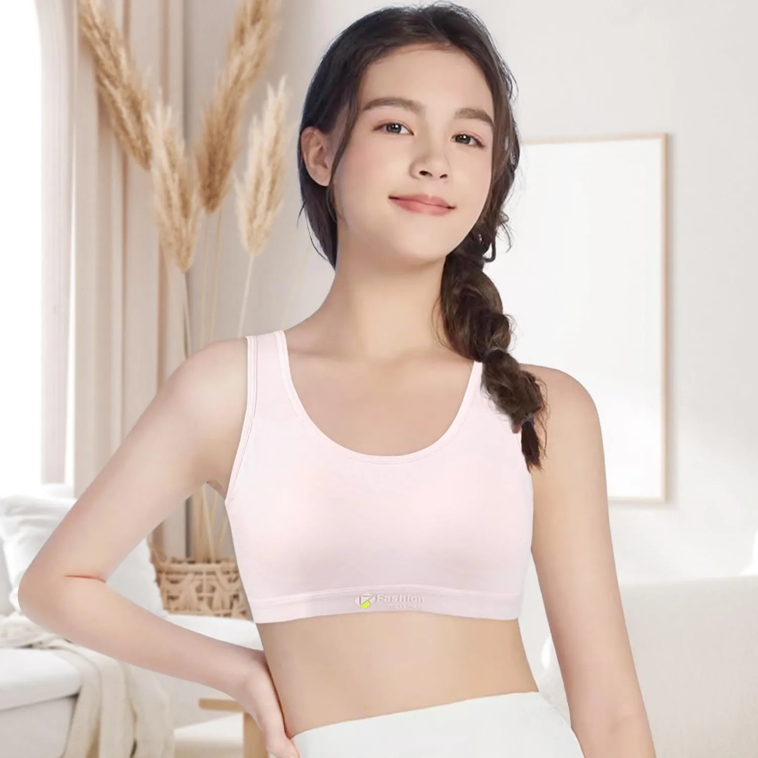 Phennie's Girls Sports Bra Training Bras Wireless Light Padded Bralette