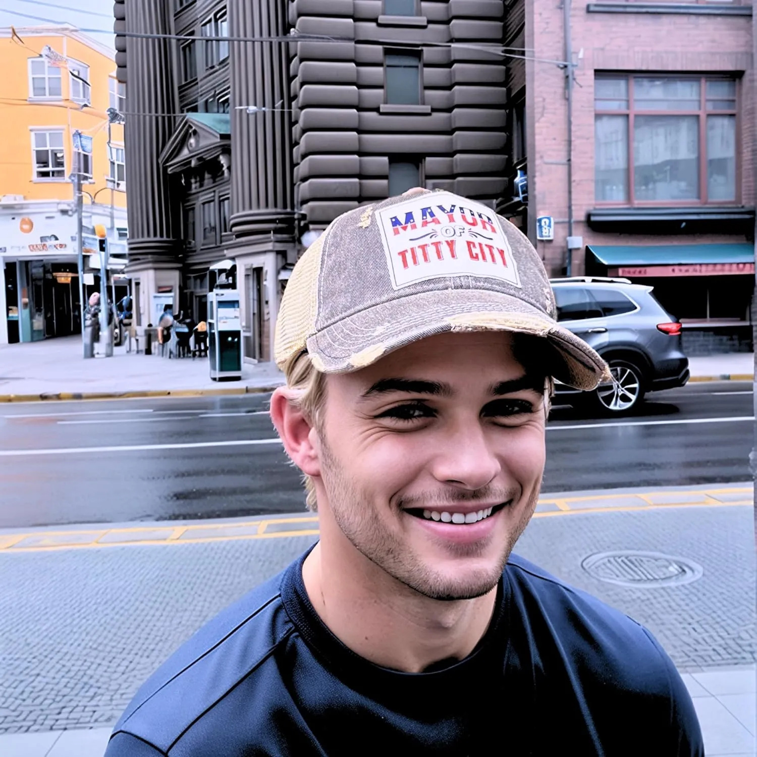 Popfizzy Funny Vintage Trucker Hats for Women and Men, Adult Humor Caps, Unisex Distressed Baseball Caps, Adjustable Snapback