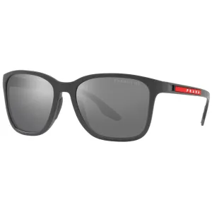 Prada Sport Men's Sunglasses - Linea Rossa Gray Rubber Square 0PS 02WS UFK07H