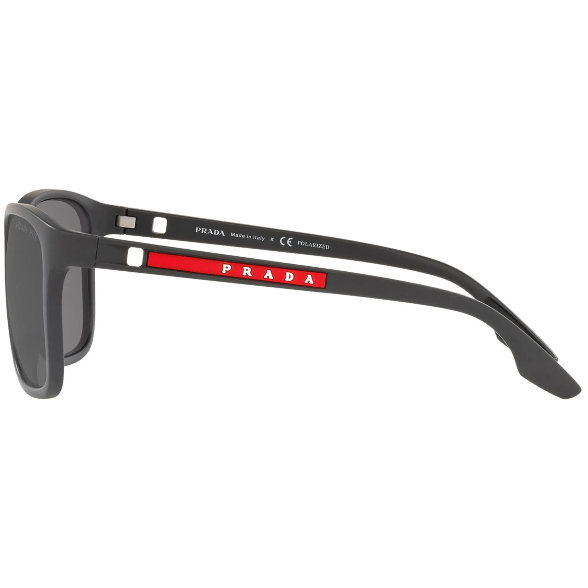 Prada Sport Men's Sunglasses - Linea Rossa Gray Rubber Square 0PS 02WS UFK07H
