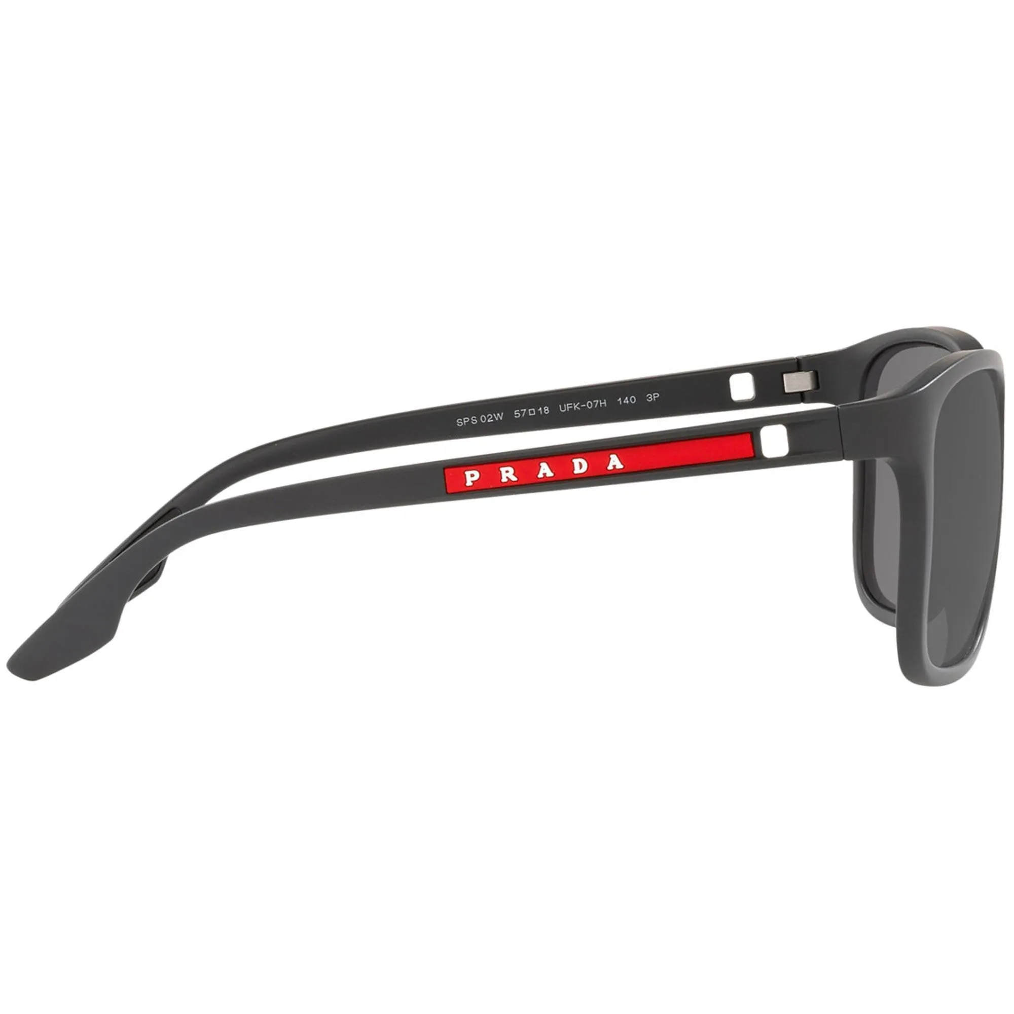 Prada Sport Men's Sunglasses - Linea Rossa Gray Rubber Square 0PS 02WS UFK07H