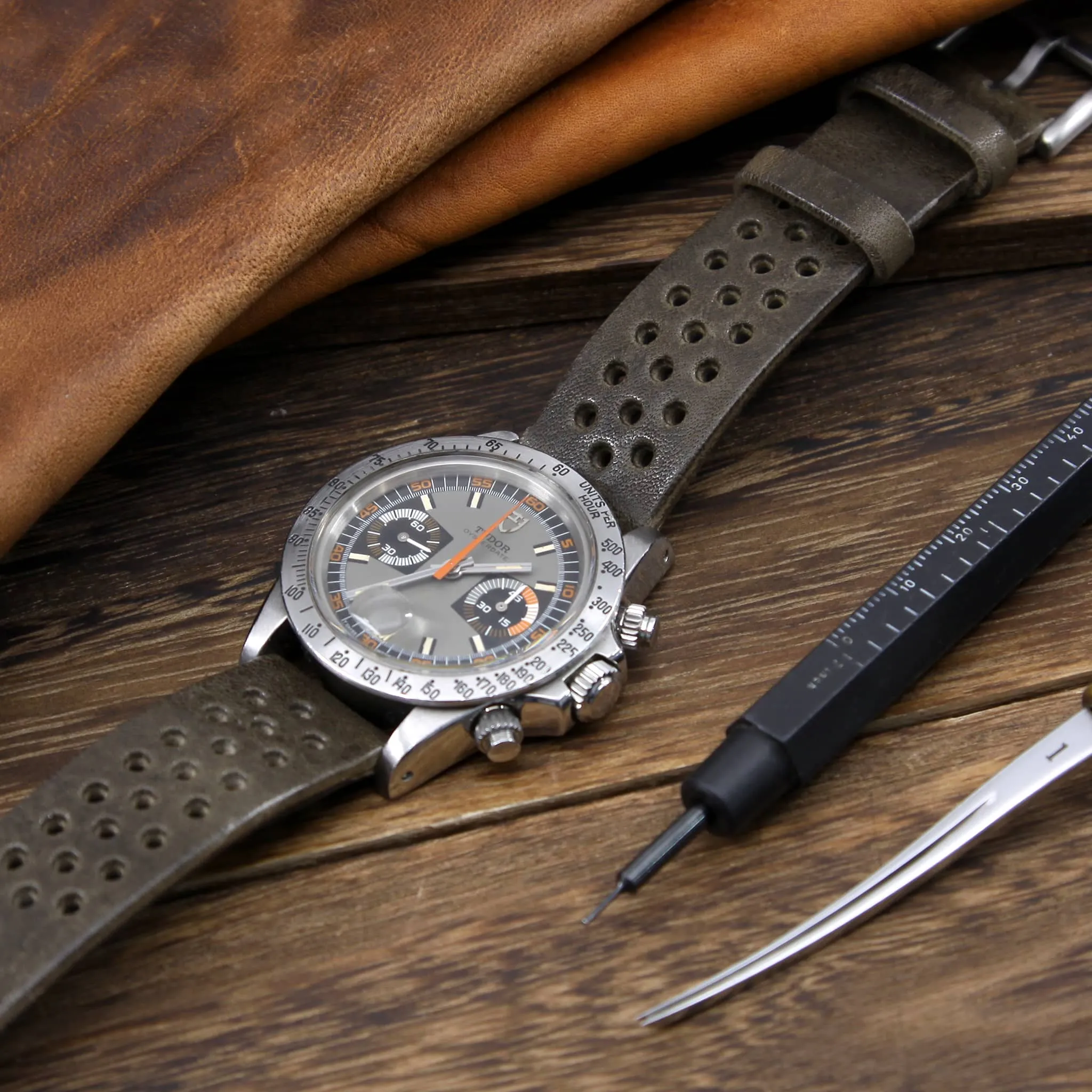 Rally Leather Watch Strap, Vintage 408 | Stitch-less