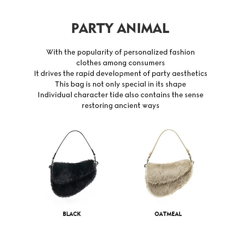 Shearling Women's Shoulder Purse