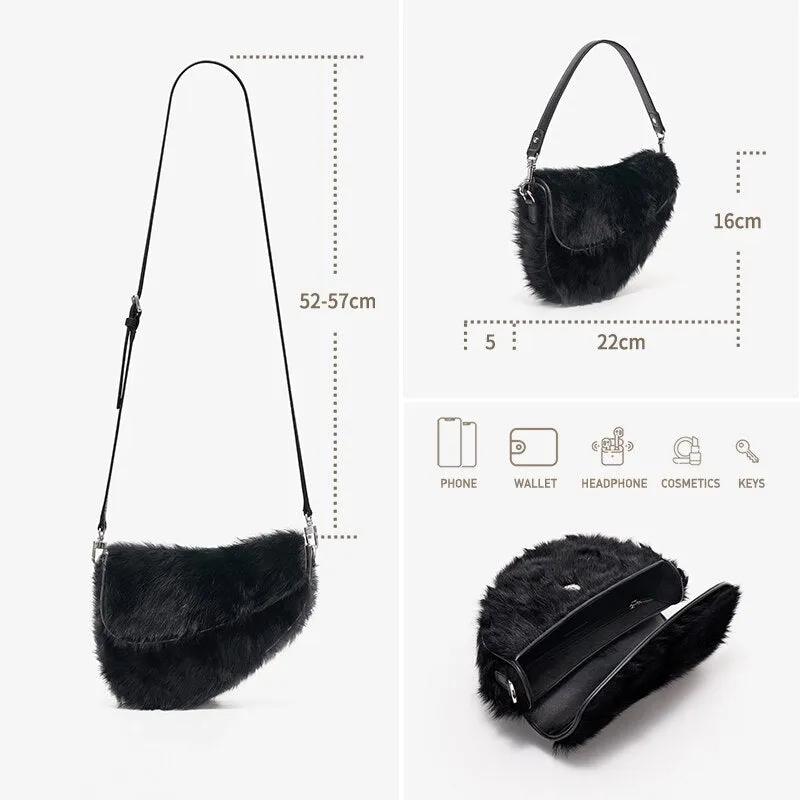 Shearling Women's Shoulder Purse