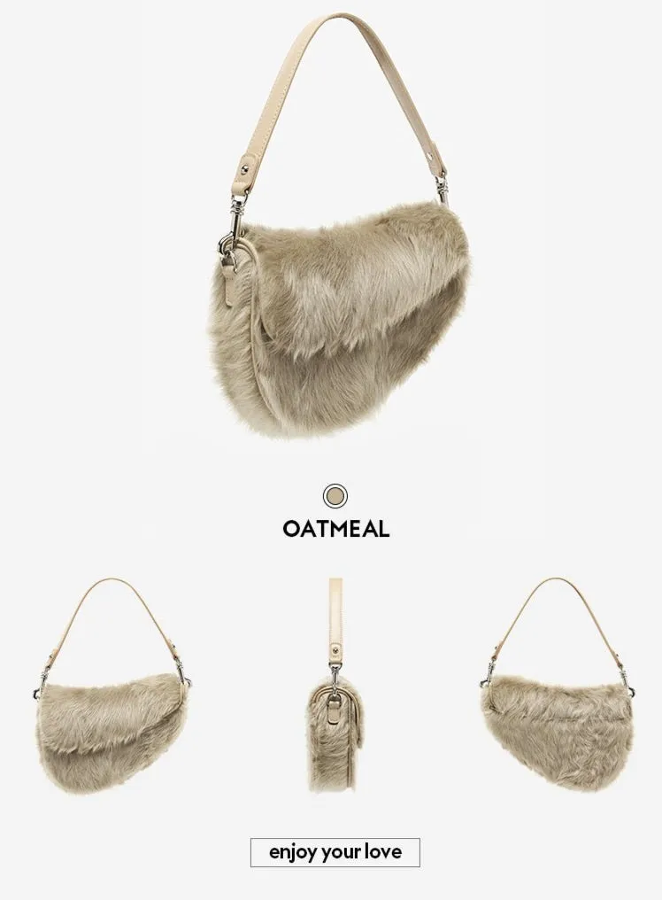 Shearling Women's Shoulder Purse