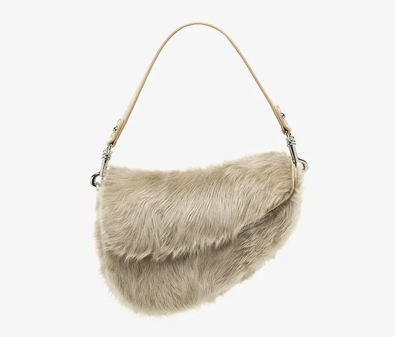 Shearling Women's Shoulder Purse