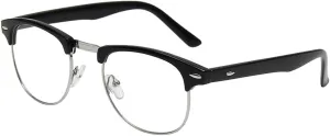Shiratori New Vintage Fashion Half Frame Semi-Rimless Clear Lens Glasses